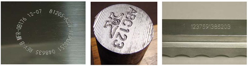 Dot Peen Marking Samples